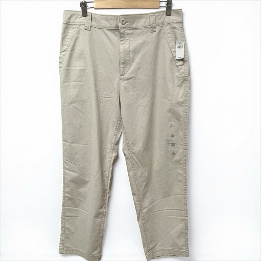 Old Navy High-Rise OG Chino Ankle Pants Beige Khaki Size L NWT